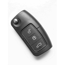 Multibao Replacement 3 button flip key case Shell Flat Blade Key for Fits Ford Focus Fiesta Mondeo