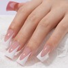 24Pcs Press on Nails - French Tip False Nails Long
