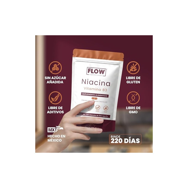 NIACINA (Vitamina B3) - Flow Supplement | LLEVA MÁS X