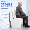 Raised Toilet Seat for Seniors, 3" Height, Heavy Duty Slow