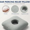 Ear Piercing Pillow for Side Sleepers with Comfort Hole (Gray)