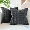 JOTOM Set of 2 Corduroy Soft Striped Cushion Covers 45x45