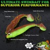 LUCKYFISHING Paddle Tail Swimbaits 10 PCS Fishing Lures Soft Plastic