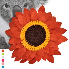 Sunflower Decorative Throw Pillows - 3D Flower Pillow - Accent Round Pillow - Sunflower Decorations - Flower-Shaped Decor for Living Room (14.5" Flower, 13" Pillow With Insert, Terracotta)