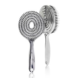 HALOVIDA Cepillo para Cabello con Cerdas Mixtas de Jabalí y Nailon, Cojín de Aire Elástico, Antiestático y de Masaje Capilar, Deja el Cabello Suave y Sin Frizz (1 unidad)