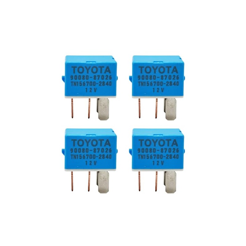 4X 90080-87026 90987-02027 AC Relay 12VDC 4Pins Compatible with Toyota