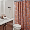 MUGINYU Boho Burnt Orange Floral Shower Curtain - 72x72 Inches,Cotton