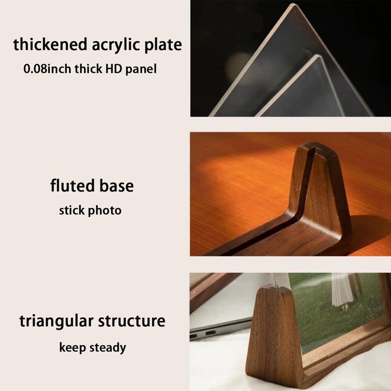 7x5 Photo Picture Frames with Mount for Standing Tabletop Wedding