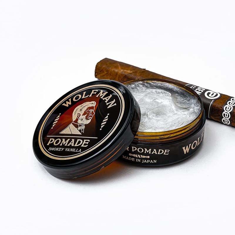 WOLFMAN Pomade Smoky Vanilla, Water Based, 4.2 oz (120 g),