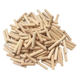 FSSTUD 200 Pcs 6 x 30mm Mini Wooden Dowel Pins Small Wood Dowel Rods Cabinet Drawer Dowel Plugs Craft Dowel Pegs Hardwood Furniture Pins for Carpenters