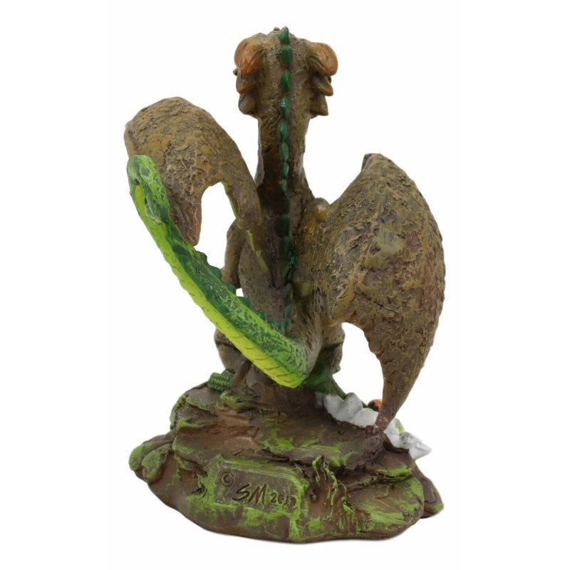 Fantasy Green Thumb Avocado Guacamole Dragon Statue Fairy Garden Collectible