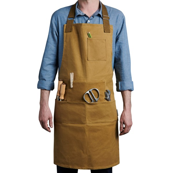 Case4Life - Waxed Canvas Tool Gardening Apron - Adjustable Waist