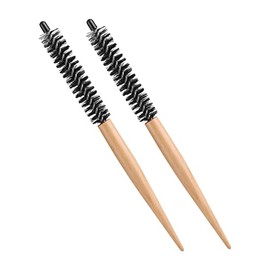 Sibba 2 Pieces Mini Round Hair Brush Small Round Comb Massage Comb Teasing Brush Salon Roller Comb Hair Styling Accessories for Thin Hair, Short Hair, Bangs, Beard, Lifting, Curling