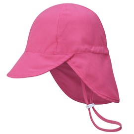 Baby Sun Protection Bucket Cap,2-4 Years Hot Pink