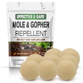 LEBMP Mole Repellent, Gophers Repellent, Vole Repellant Outdoor, Armadillo Repellant Garden, Moles Control, Groundhog Repellents, Gopher Deterrent for Lawn, Keep Vole Out of Your Yard, Safe to Use-8P