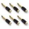 VCE RCA to 1/4" Audio Adapter, 6.35mm Mono Plug Male