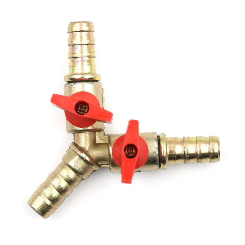 SEIWEI Y Splitter, 3 Way Connector with Shut-off Valves for