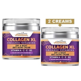 2 cremas de colágeno para rostro ácido hialurónico retinol, vitamina A hidratante facial