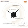 WALPLUS 24" FlexiClock Black Without Number Metal Wall Clock Modern