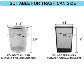 3 Gallon Small Clear Bathroom Trash Bags, Office Wastebasket Liners Garbage Bags for Restroom, Home Bins, 100 Counts