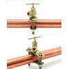 QWORK Self-Tapping Saddle Valve, Pack of 2, Copper Needle Valve