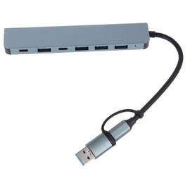 TEHAUX USB Extension Hub 7-Port High-Speed Data Transfer for Laptop Pc and Tablet Usbc Extender USB Extra Ports for Car Desktop and Laptop