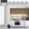 DPHealth 5PCS Stainless Steel Control Knob Compatible with GE Gas