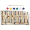 6pcs 12cm Christmas Nutcracker Ornament Set Wooden Nutcracker Character Soldier