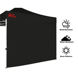 MasterCanopy Instant Gazebo Sidewall Panels Sunwall for 3x3M Pop Up Gazebo Tent,1 Pack (2.5x2.5M,Black)