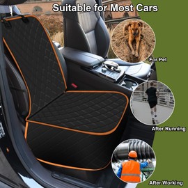 2 Packs Car Front Seat Cover for Dogs, Waterproof Pet Car Seat Protector, Nonslip Scratch-Proof Dog Seat Cover for Cars, Trucks & SUVs