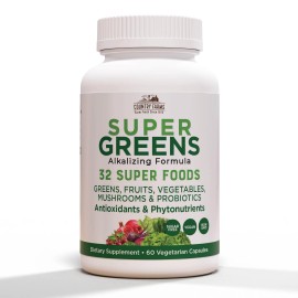 Super Greens Vegicaps, 32 Super Foods, Whole Food Supplement, Greens, Fruit, ...
