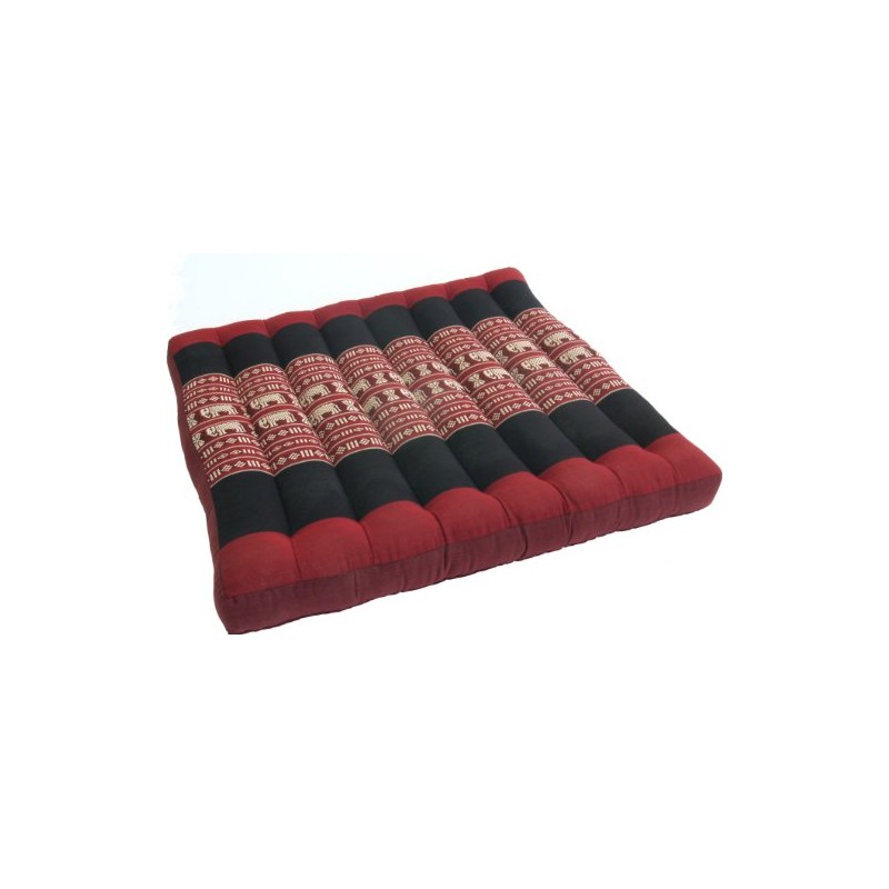 Seating cushion thai 50 * 50 cm – Red/Black/Neck &