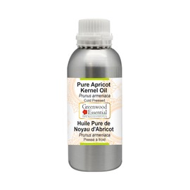 Greenwood Essential Natural Pure Apricot Kernel Oil (Prunus Armeniaca) Natural Pure Therapeutic Quality Cold Pressed 630 ml (21.3 oz)