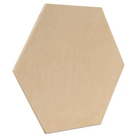 Unfinished Wooden Hexagon Blanks 12-inch, Pack of 1 Hexagon Cutouts for Craft Wood Shapes and Honeycomb Decoration, by Woodpeckers