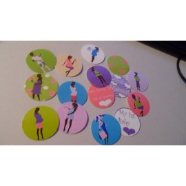 Unbranded Pre Cut One Inch Bottle Cap Images PREGNANT MOMMY TO BE  Free Shipping - photo, 15 images