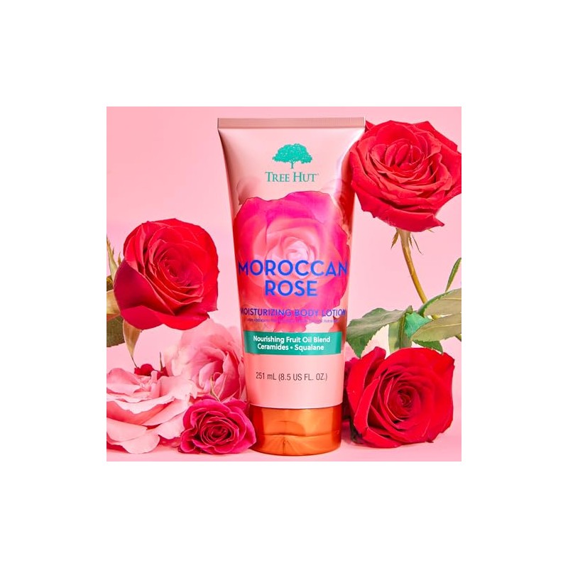 Tree Hut Moisturizing Body Lotion Moroccan Rose 8.5 oz