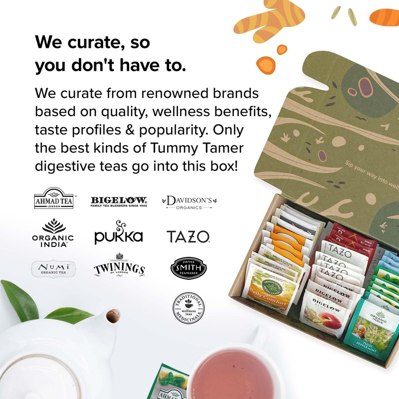 Tummy Tamer Digestion Tea Sampler Gift - 40 Herbal Tea