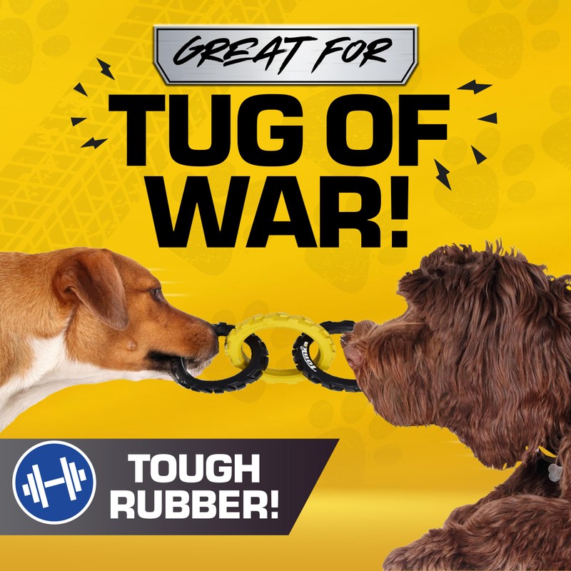Tonka 3-Ring Tug Outdoor Dog Toy, 10.5 Inch Ring Dog
