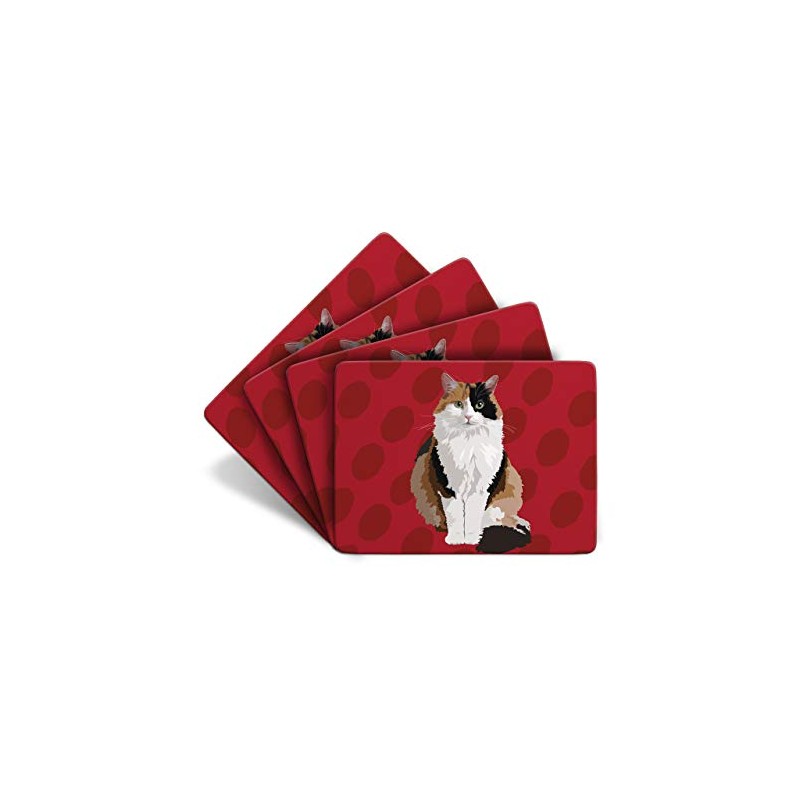 Tort Cat - Set of 4 Table Mats - Leslie