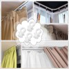 RXKFIGX 100 Pcs Curtain Hooks Gliders Rollers White Curtain Hooks