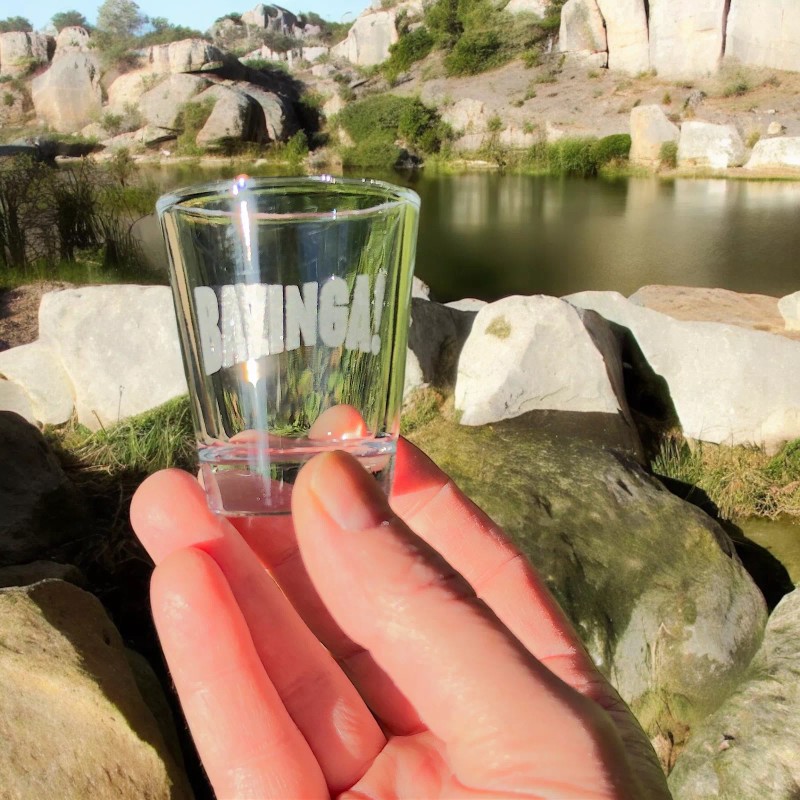 HipFlaskPlus 2oz Bazinga! Shot Glass