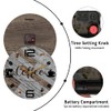 TIANCENTRAL H Rustic Kitchen Wall Clock Wooden Office Coffee Decor