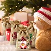VEYLIN Christmas Hessian Bags, 12 Xmas Burlap Jute Gift Bag