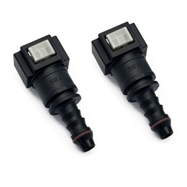 KRD PERFORMANCE 2 PCS 3/8(9.49mm) SAE to 1/2(12.7mm) ID Hose & 3/8(9.49mm) ID Nylon Tubing Straight Fuel Line Quick Release Connector