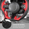 Jimen Compatible with Ford Mustang 2015-2023, Steering Wheel Cover Trim