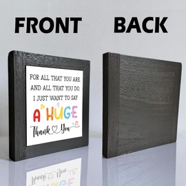 Thank You Gift, Inspirational Gifts For Friends, Thank Gifts For Colleagues, Wood Box Decor, Office Desk Decor, Inspirational Gifts, Suitable For Office Desktop Bedroom Living Room, Home Sign 9