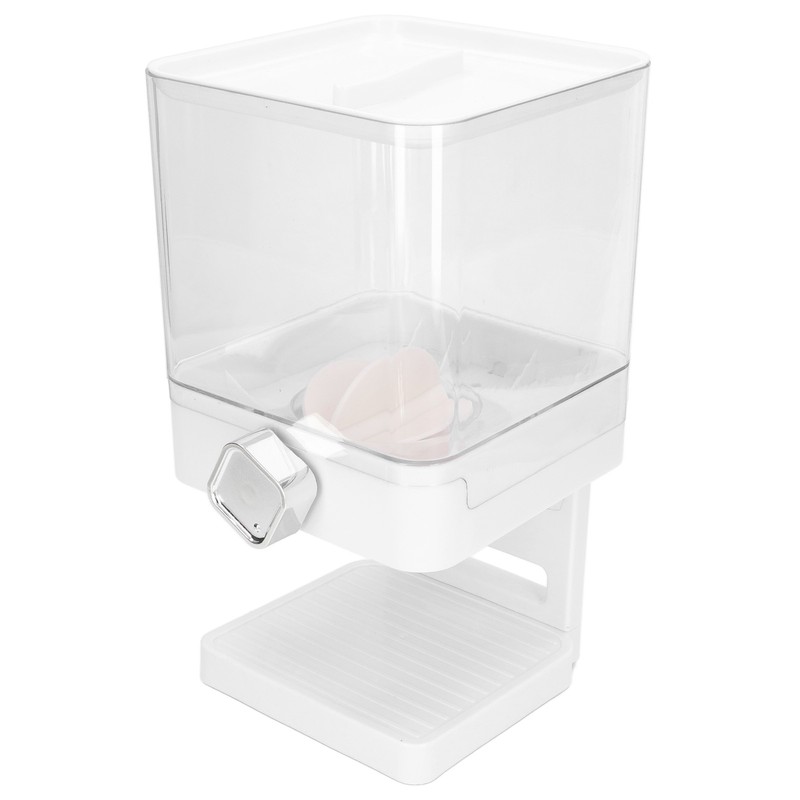 Cereal Dispenser 17.5oz Capacity Single Grid Grain Dispenser Transparent Plastic