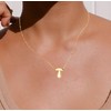 ZZLAY Gold Bubble Letter Necklaces for Women, 18K Real Gold