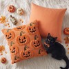 Halloween Throw Pillow Covers 18x18 Set of 2 Orange Pumpkin