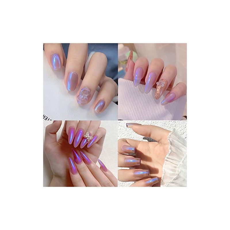 Polvo de uñas Aurora sólido Polvo de uñas iridiscente Aurora